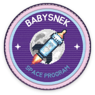 BabySNEK Space Program Badge